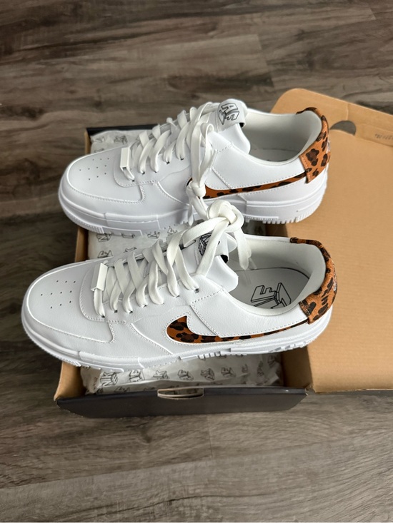 Nike Air Force Shoes - Nike Women's AIR FORCE 1 PIXEL SE, NEW NEVER WORN with Leopard Print Accent